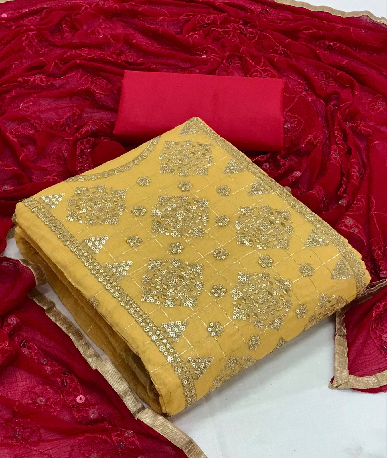 Chanderi Modal Chex 01 Fancy Dress Material Collection