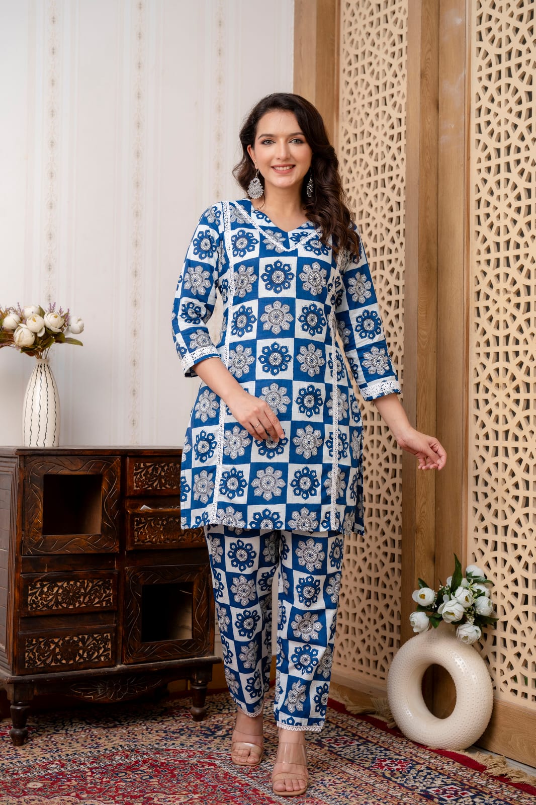 Ziyaa Vol 66 Cotton Printed Kurti With Pant