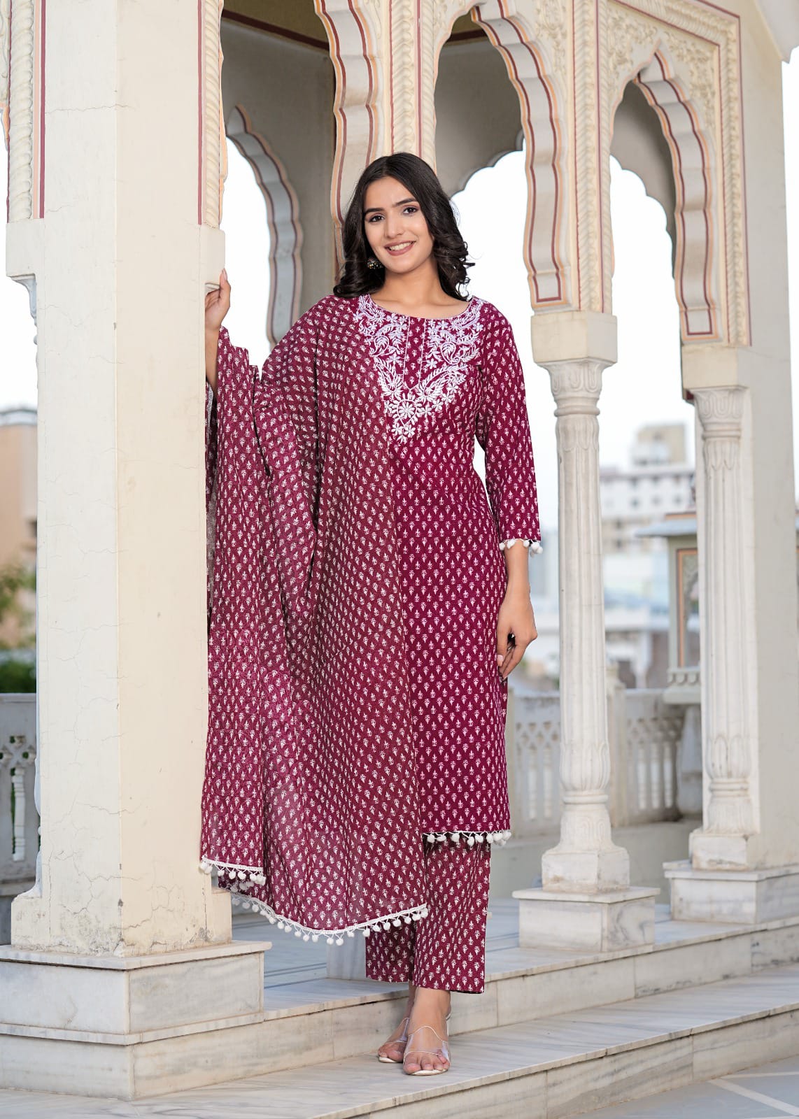 Ziyaa Vol 67 Cotton Printed Kurti Pant With Dupatta