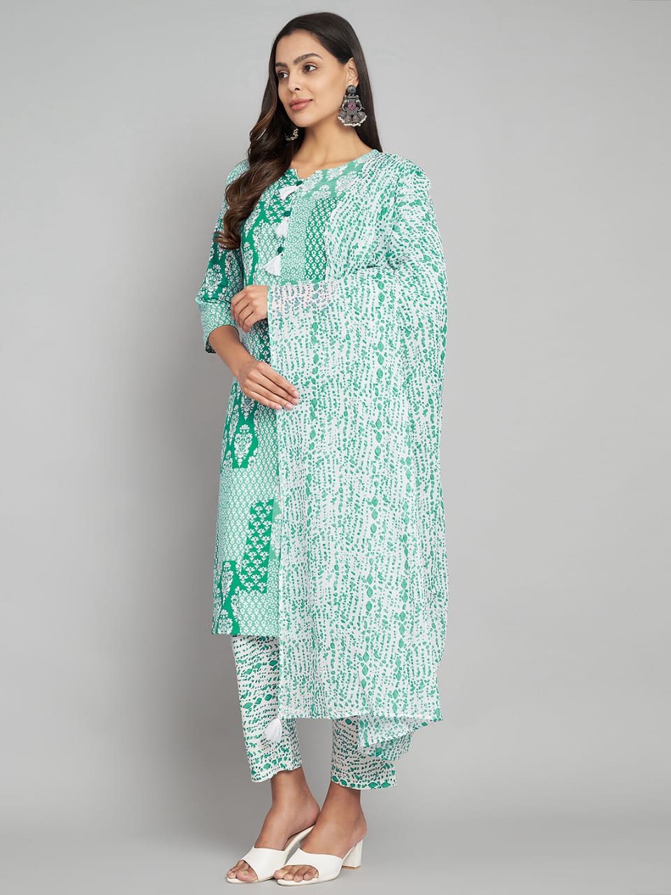 Ziyaa Vol 63 Cotton Printed Kurti Pant With Dupatta
