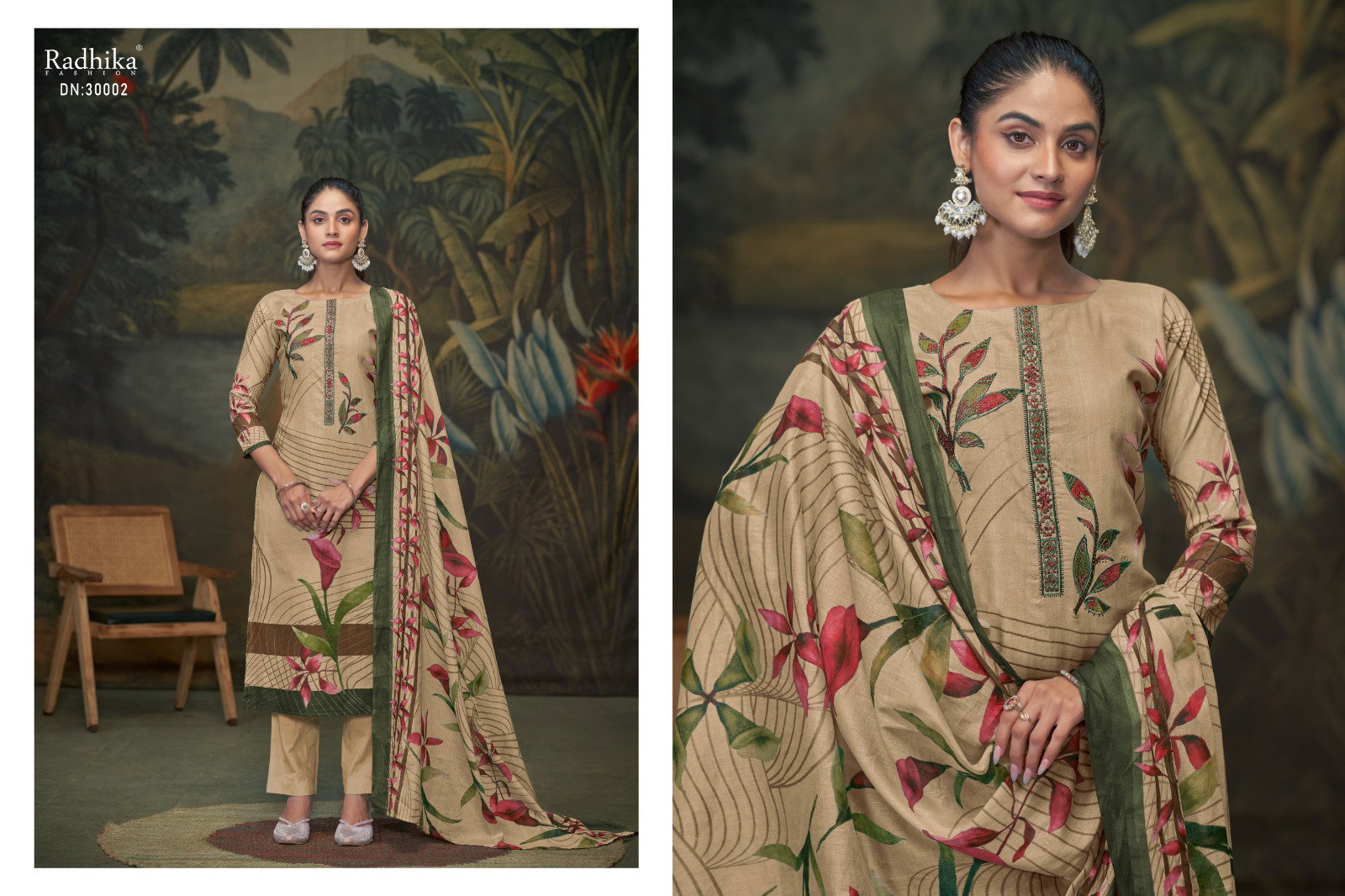 Radhika Azara Zreen Cotton Printed Dress Material Collection