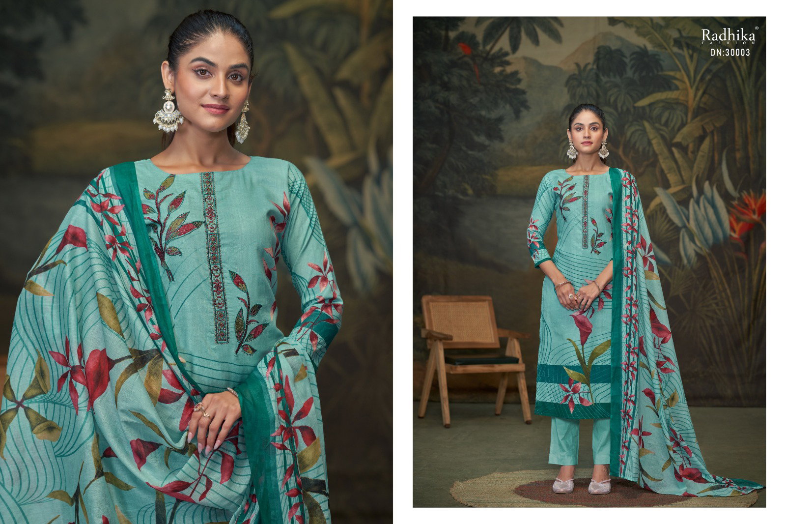 Radhika Azara Zreen Cotton Printed Dress Material Collection