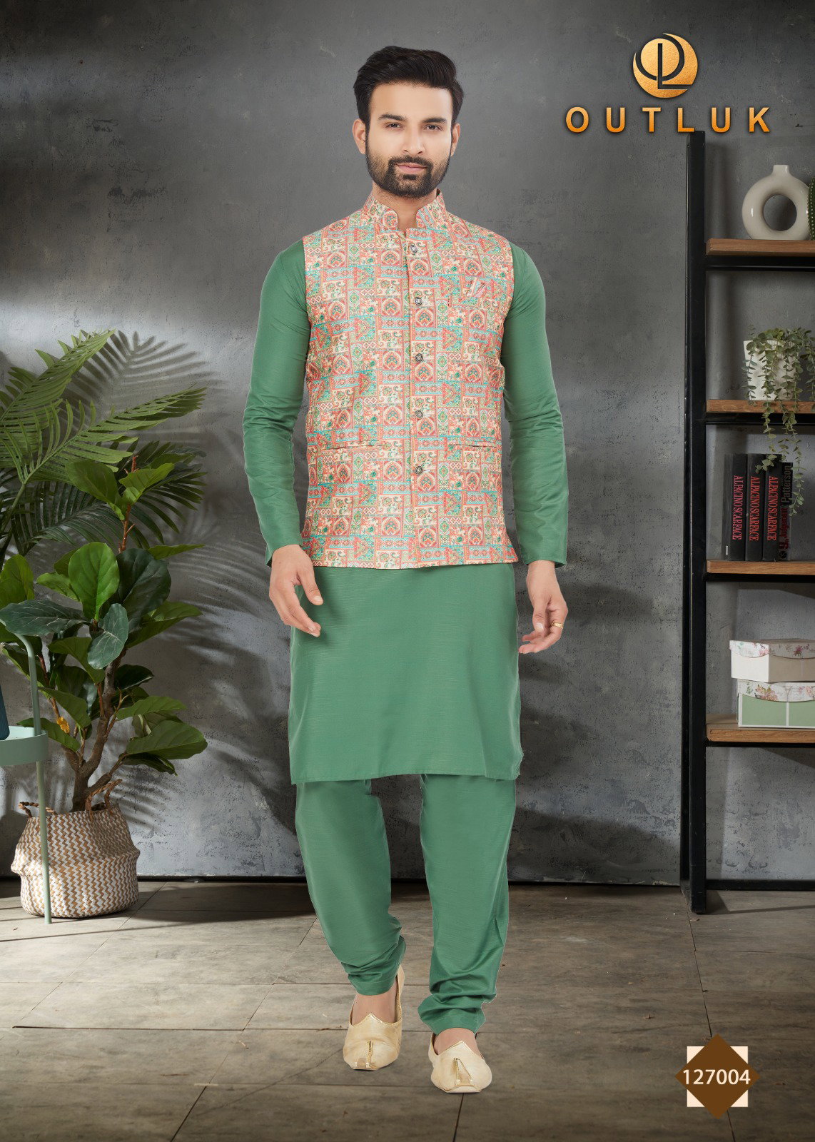 Outlook Vol 127 Nx Mens Wedding Kurta Pajama With Jacket Collection