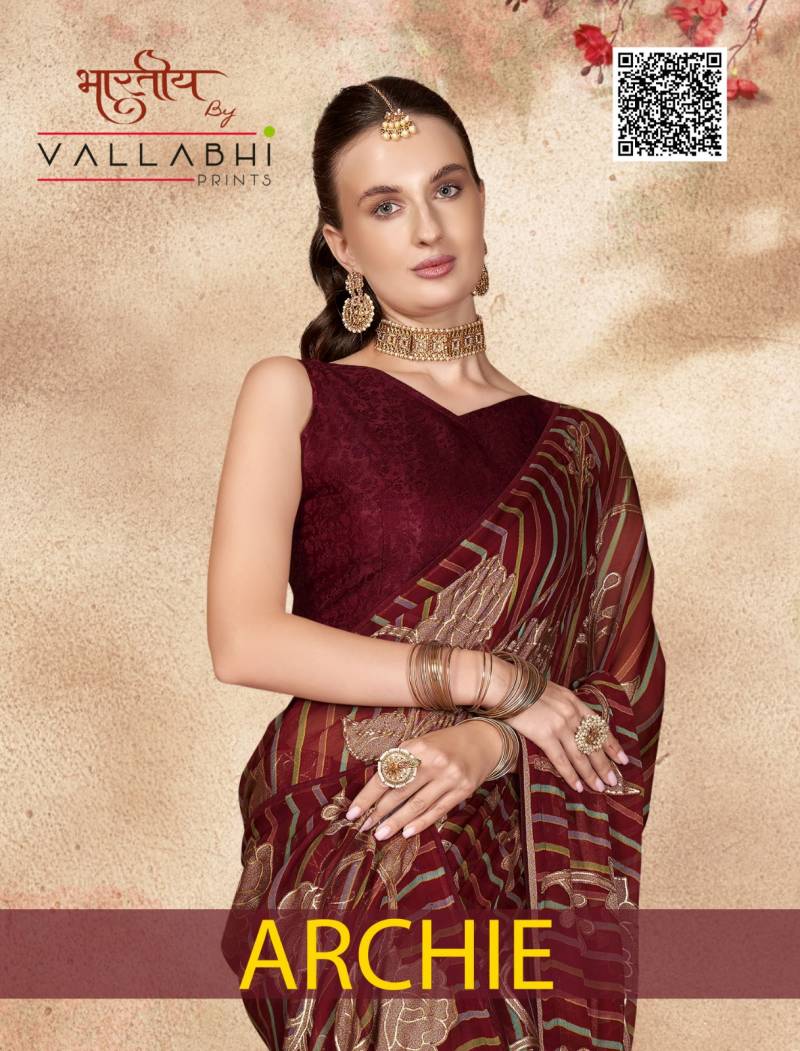 Vallabhi Archie Brasso Printed Saree Collection