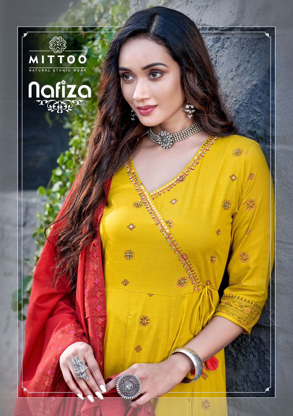 Mittoo Nafiza Anarkali Long Kurti Pant With Dupatta Collection