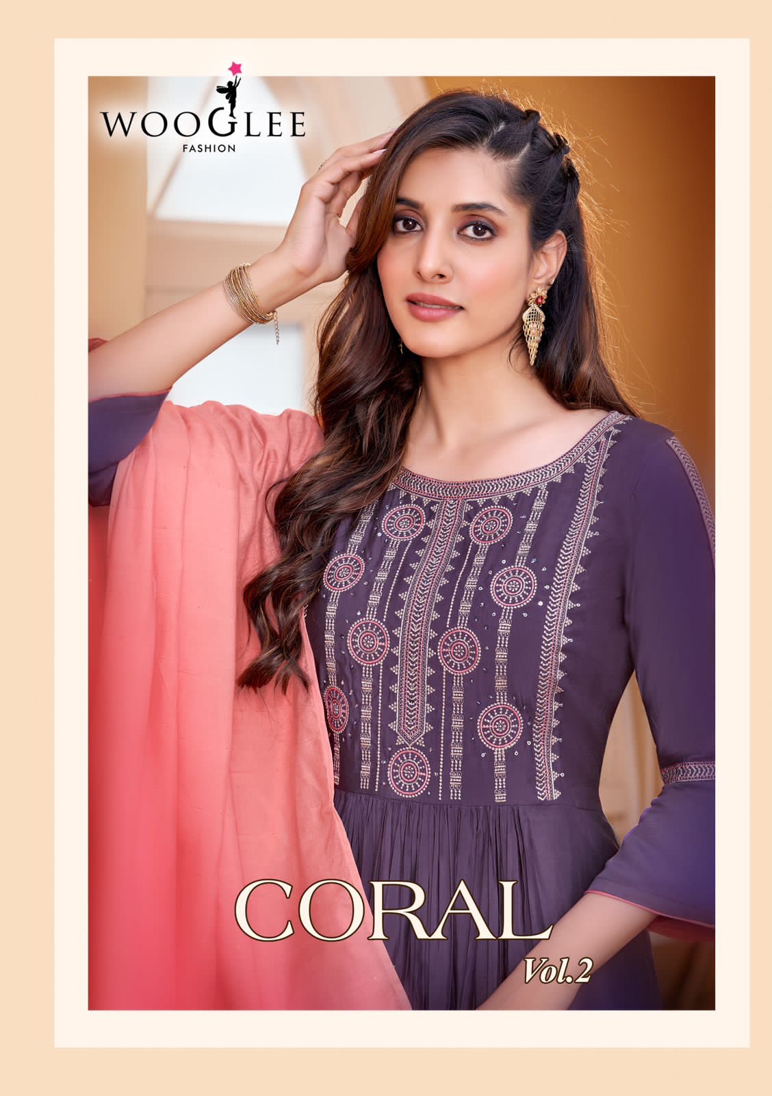 Wooglee Coral Vol 2 Rayon Kurti Pant With Dupatta Collection