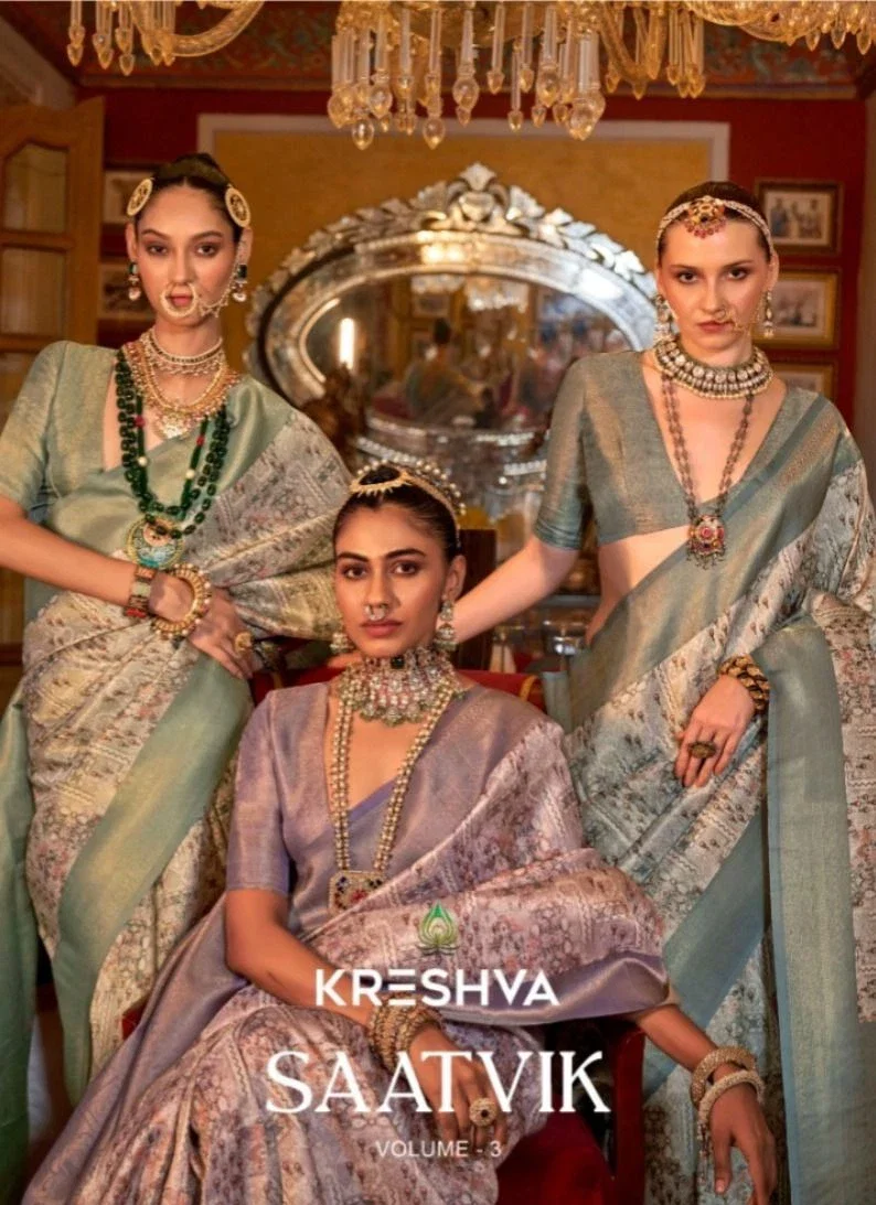 Kreshva Saatvik Designer Printed Silk Saree Collection