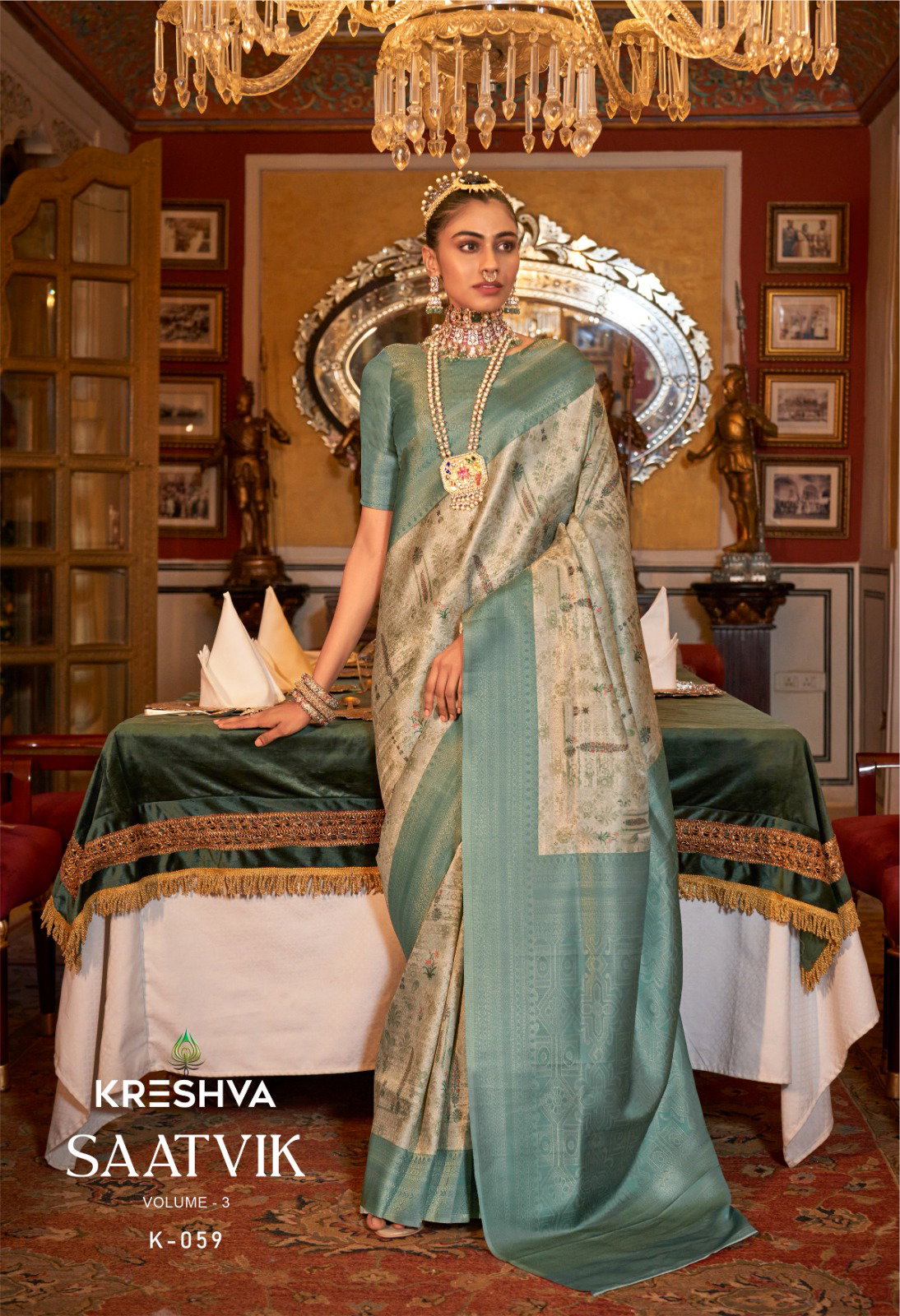 Kreshva Saatvik Designer Printed Silk Saree Collection