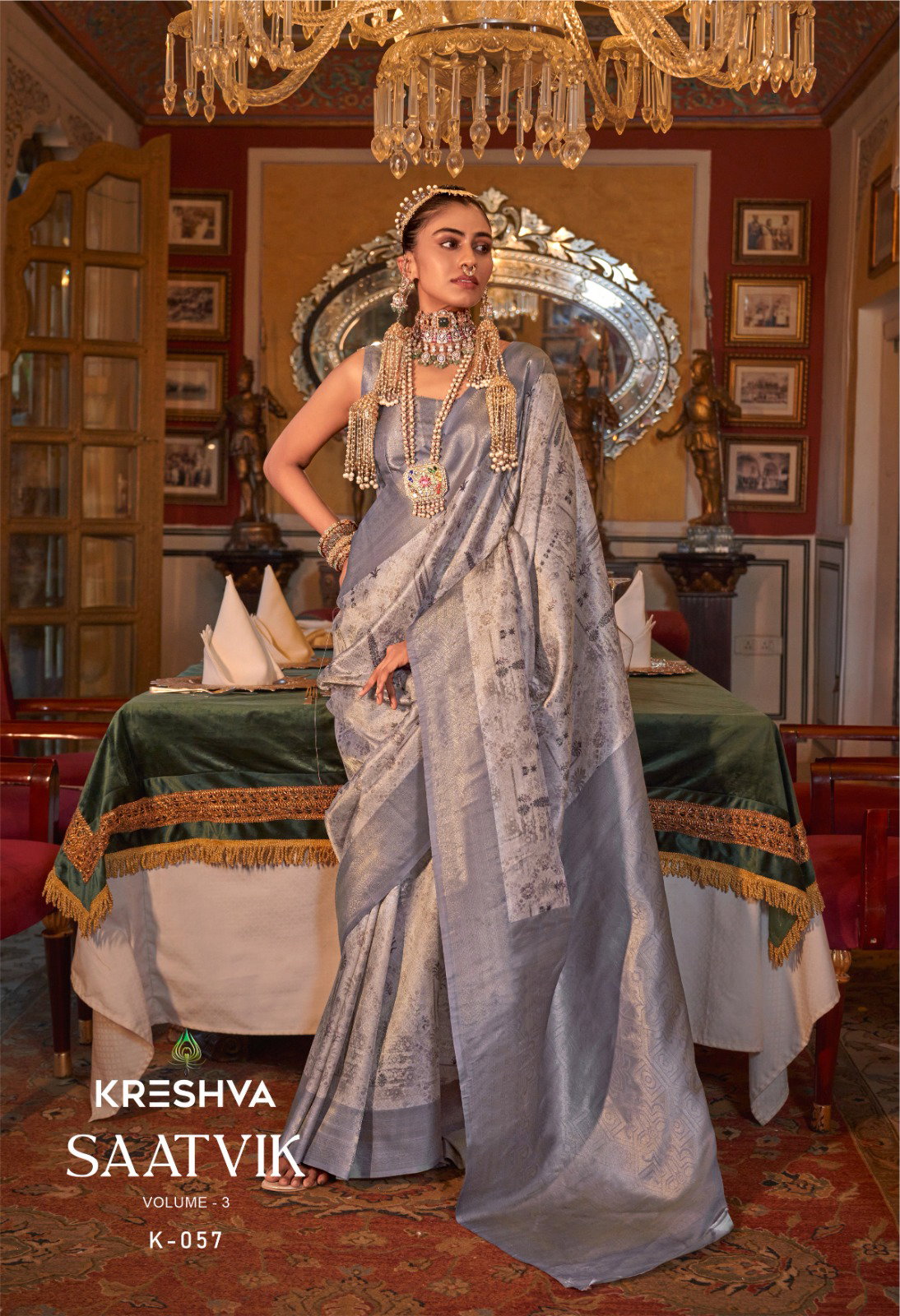 Kreshva Saatvik Designer Printed Silk Saree Collection