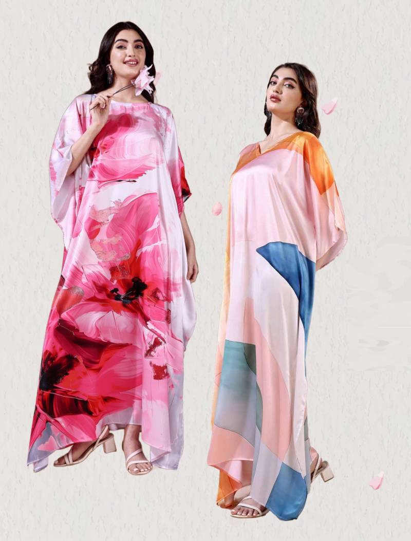 Hkf Everbloom Vol 1 Soft Satin Fancy Kaftan Collection