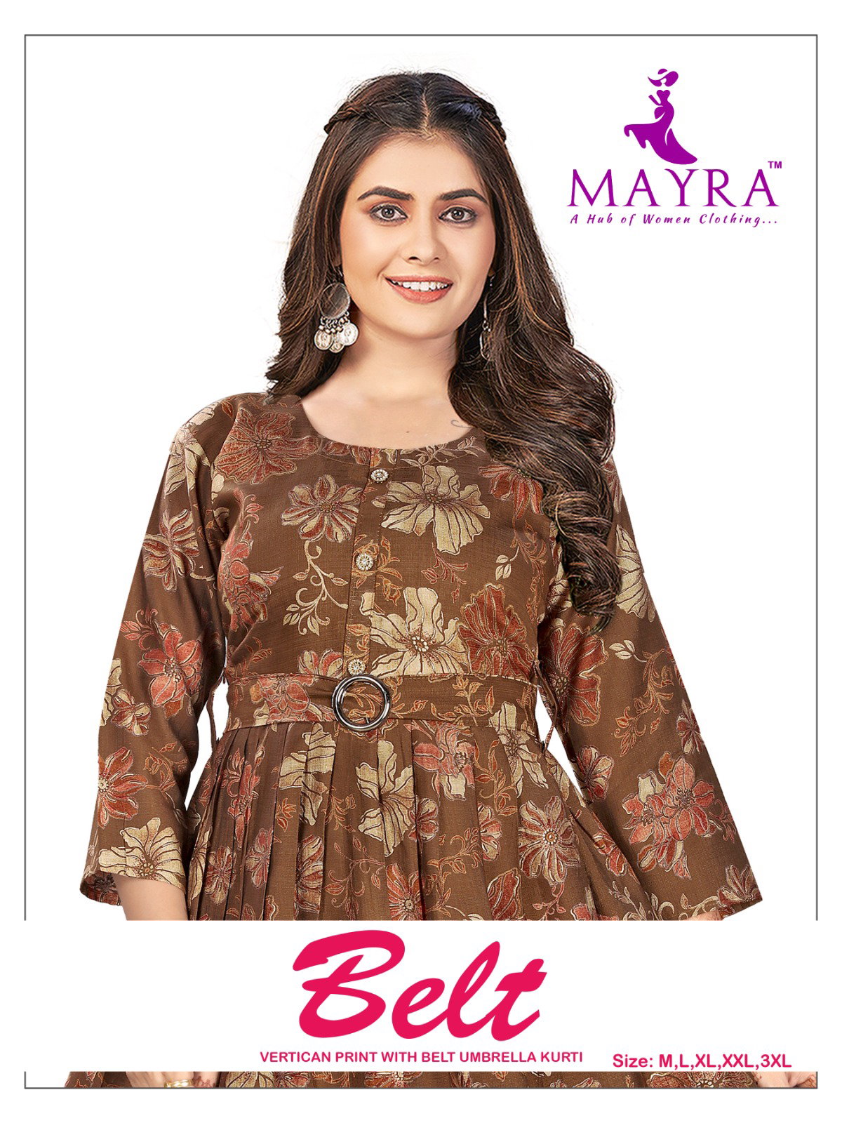 Mayra Belt Umbrella Kurti With Belt Collection