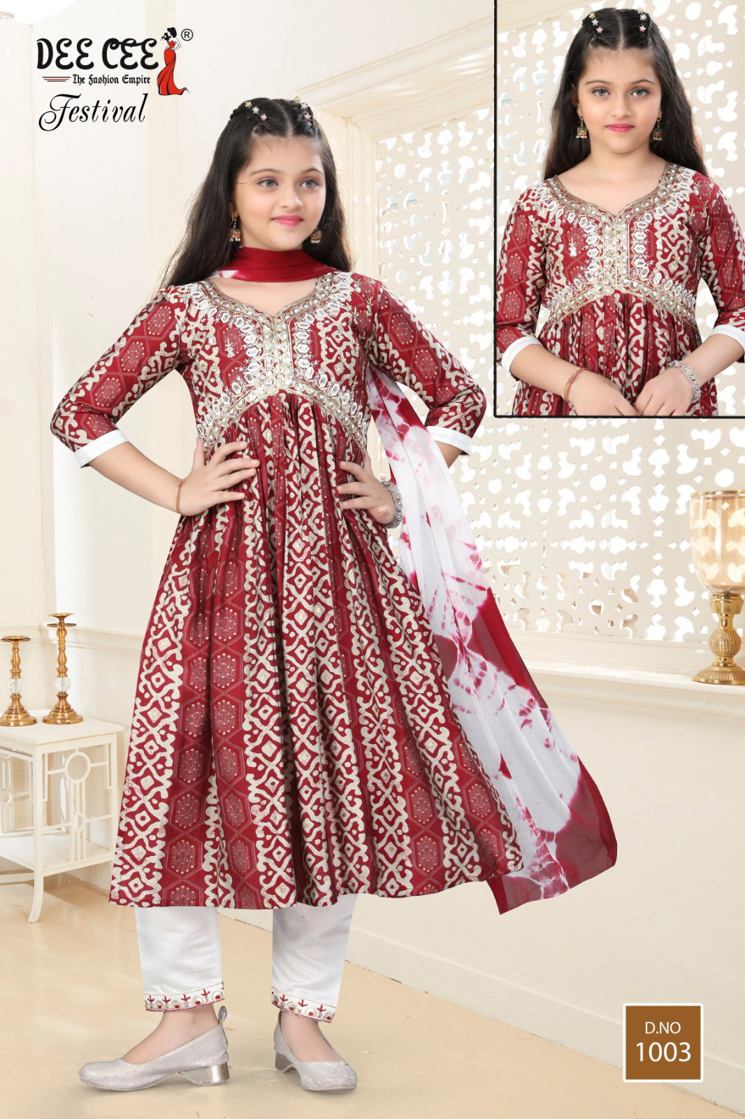 Deecee Festival Modal Chanderi Printed Kurti Bottom With Dupatta