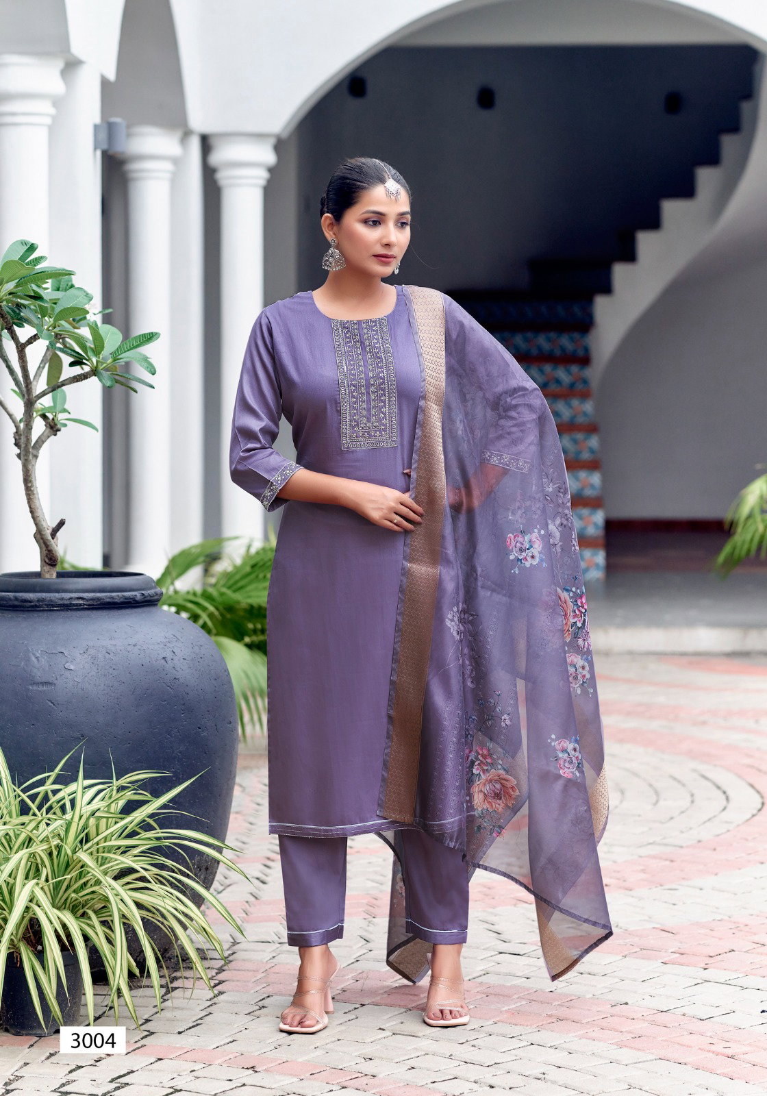 Mystic 9 Rich Gold Vol 3 Cotton Kurti Bottom With Dupatta