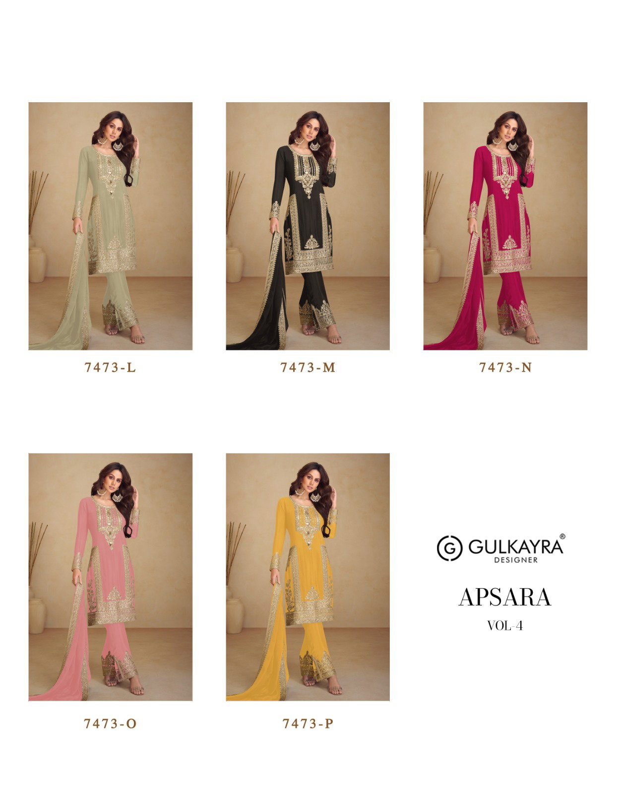 Gulkayra Apsara Vol 4 Chinon Designer Salwar Suits Collection