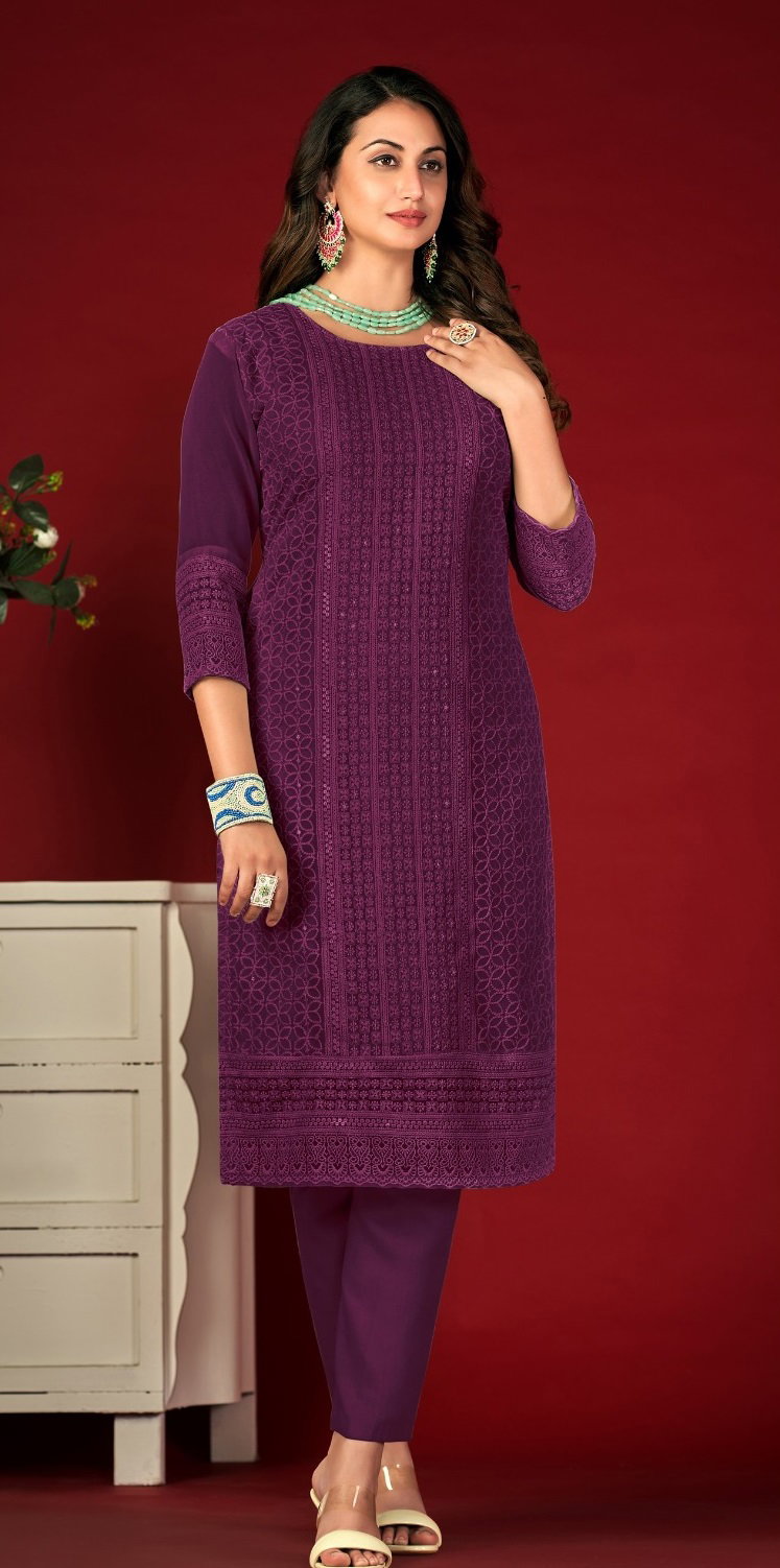 Tunic House Silverstar Georgette Designer Kurti Collection