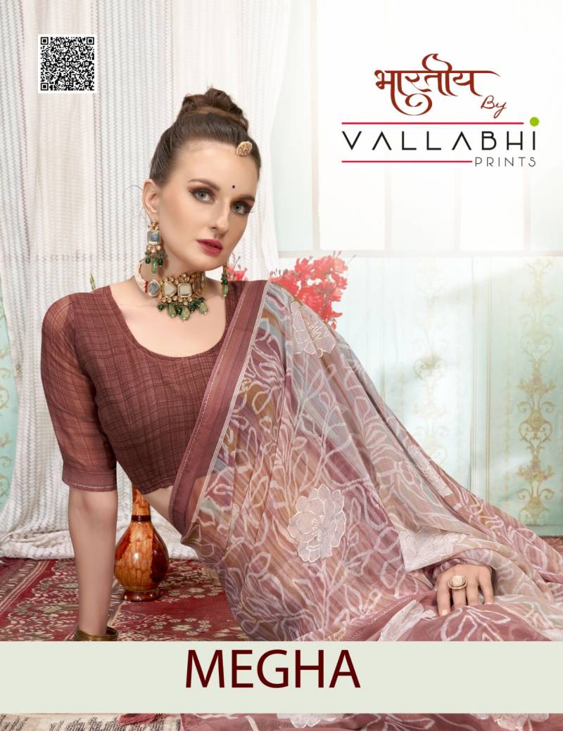 Vallabhi Megha Georgette Printed Saree Collection