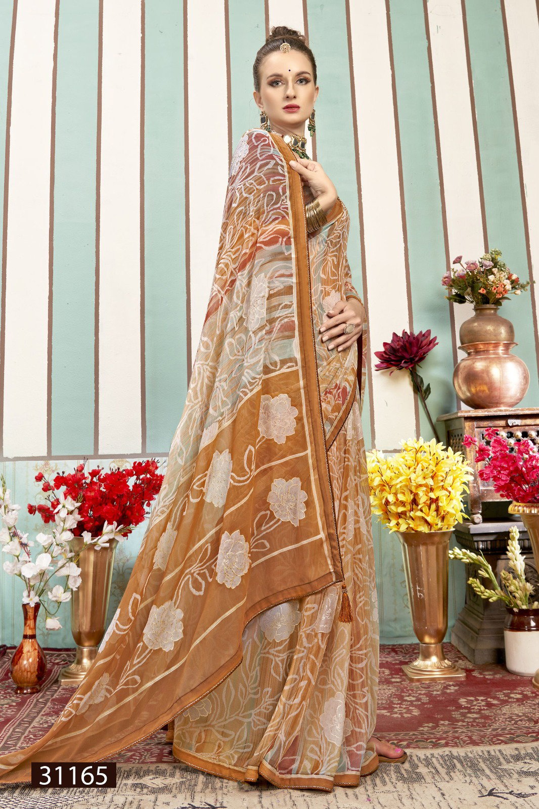 Vallabhi Megha Georgette Printed Saree Collection