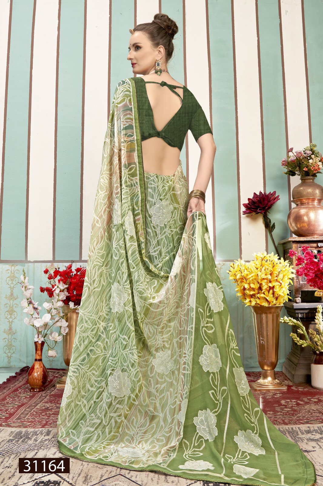 Vallabhi Megha Georgette Printed Saree Collection