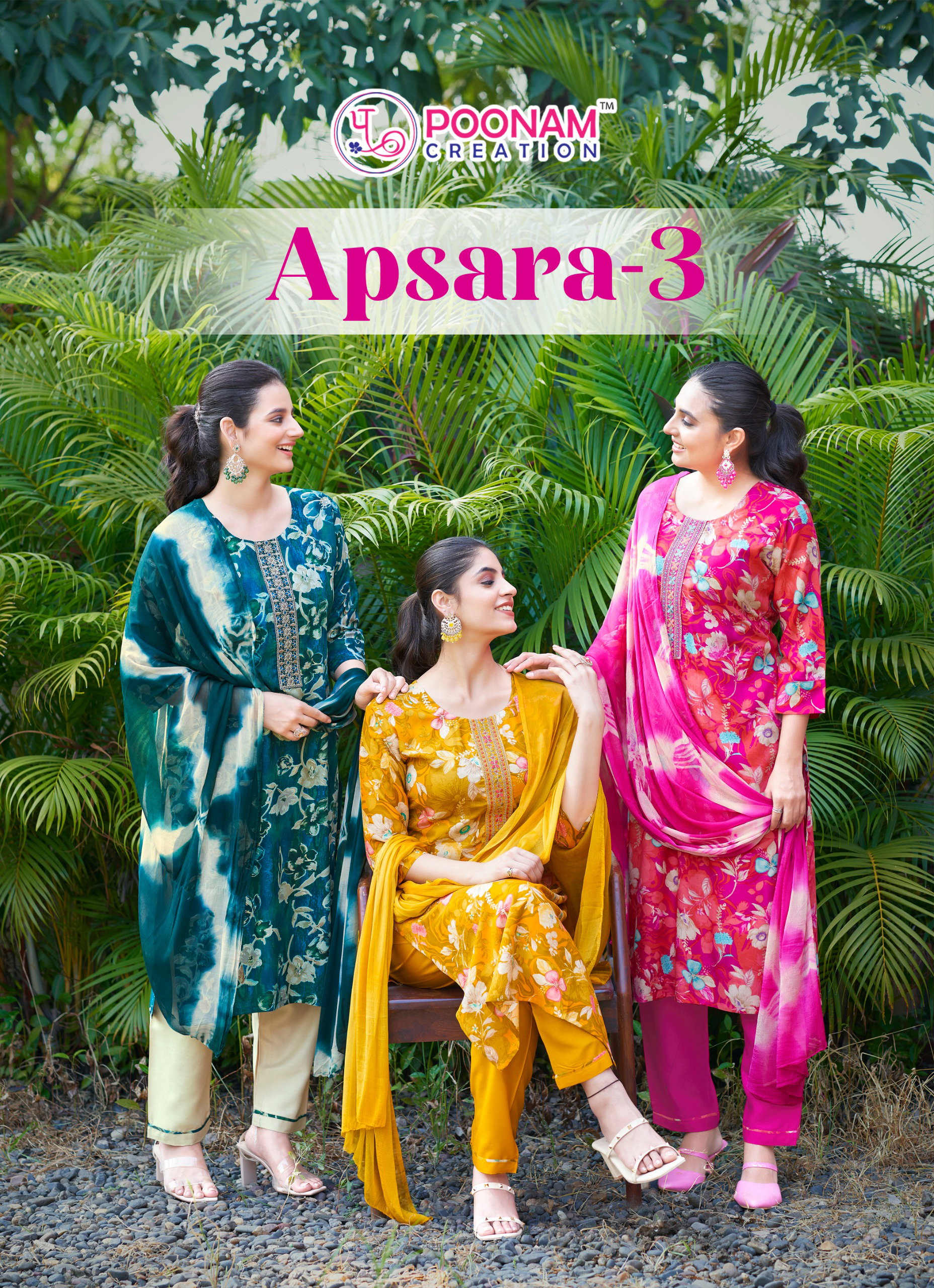 Poonam Apsara Vol 3 Rayon Kurti Pant With Dupatta Collection