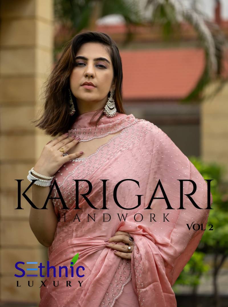 Sethnic Karigari Vol 2 Satin Chiffon Fancy Saree Collection