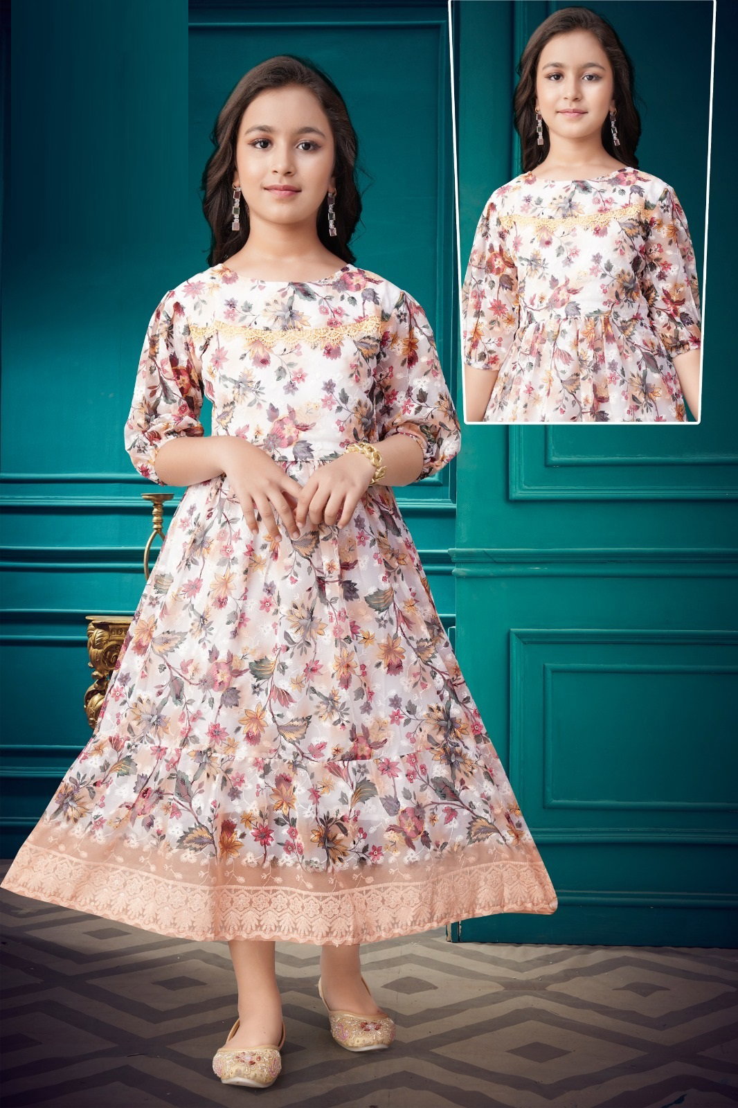 Smita Kurti Vol 2 Digital Chicken Kids Wear Collection