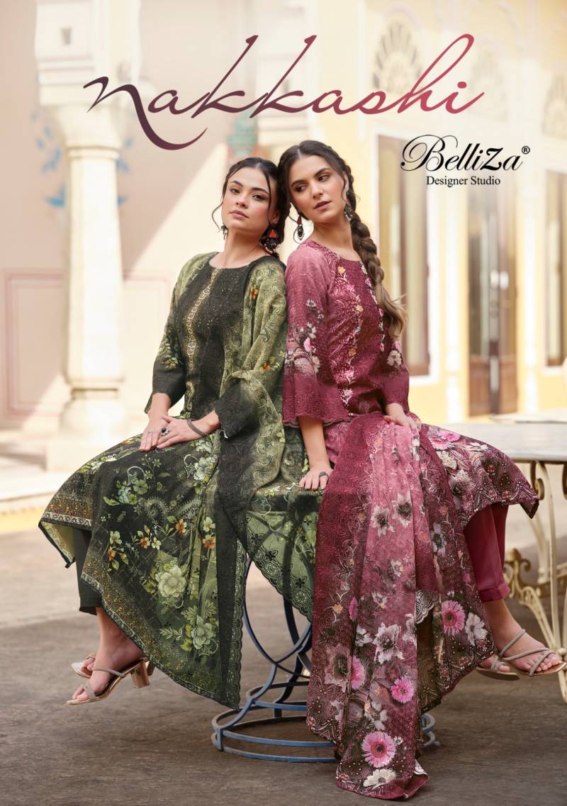 Belliza Nakkashi Digital Printed Dress Material Collection