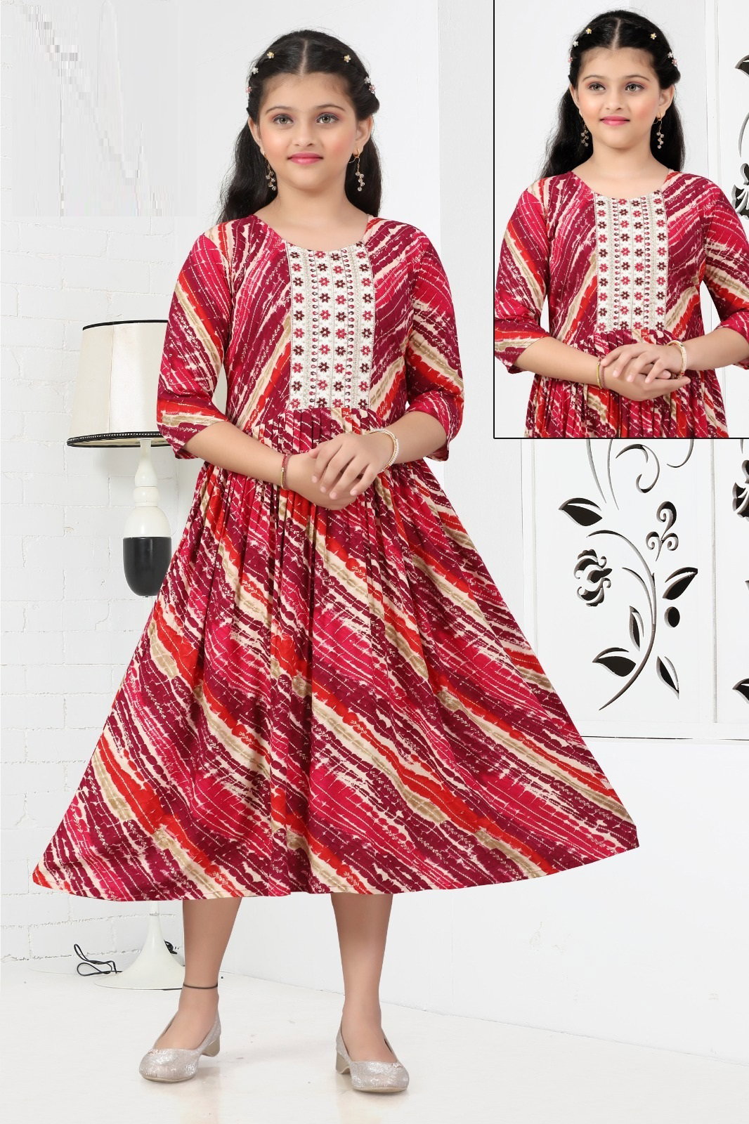 Maitri Kurti 8712 Rayon Printed Kids Wear Collection