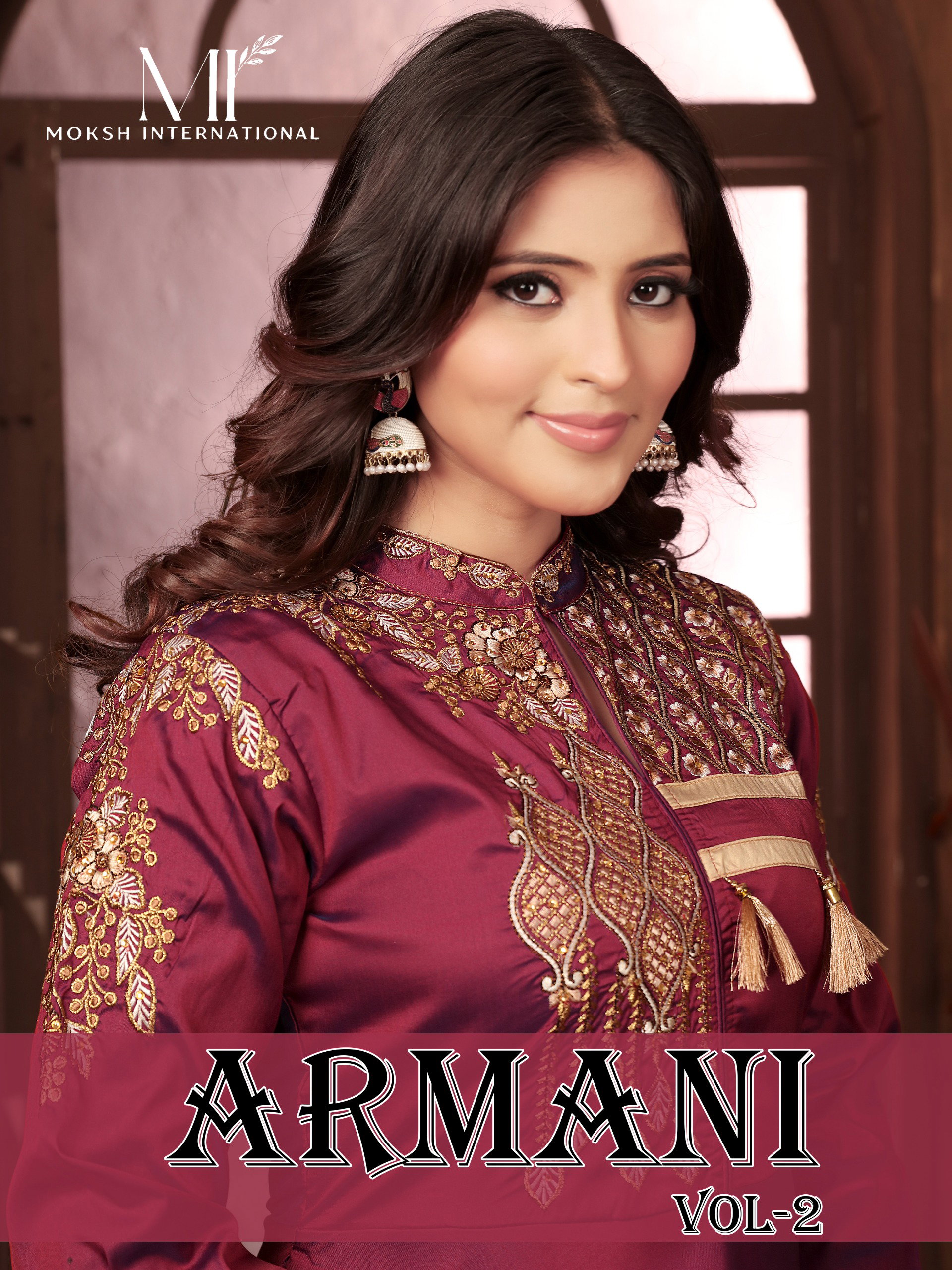 Moksh Armani Vol 2 Silk Heavy Embroidery Designer Gown Collection