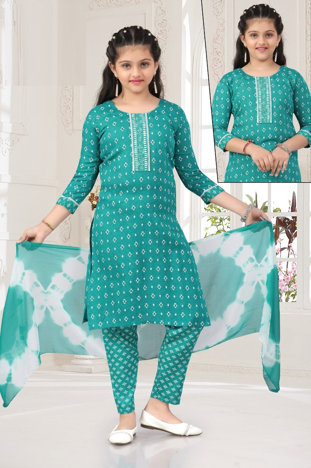 Sonal 2 Pant Set Rayon Printed Kids Collection