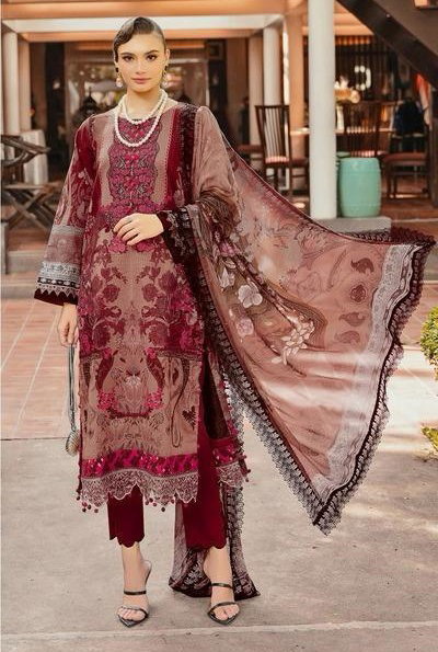 Alzohaib Az 1099 Chiffon Dupatta Pakistani Salwar Suits