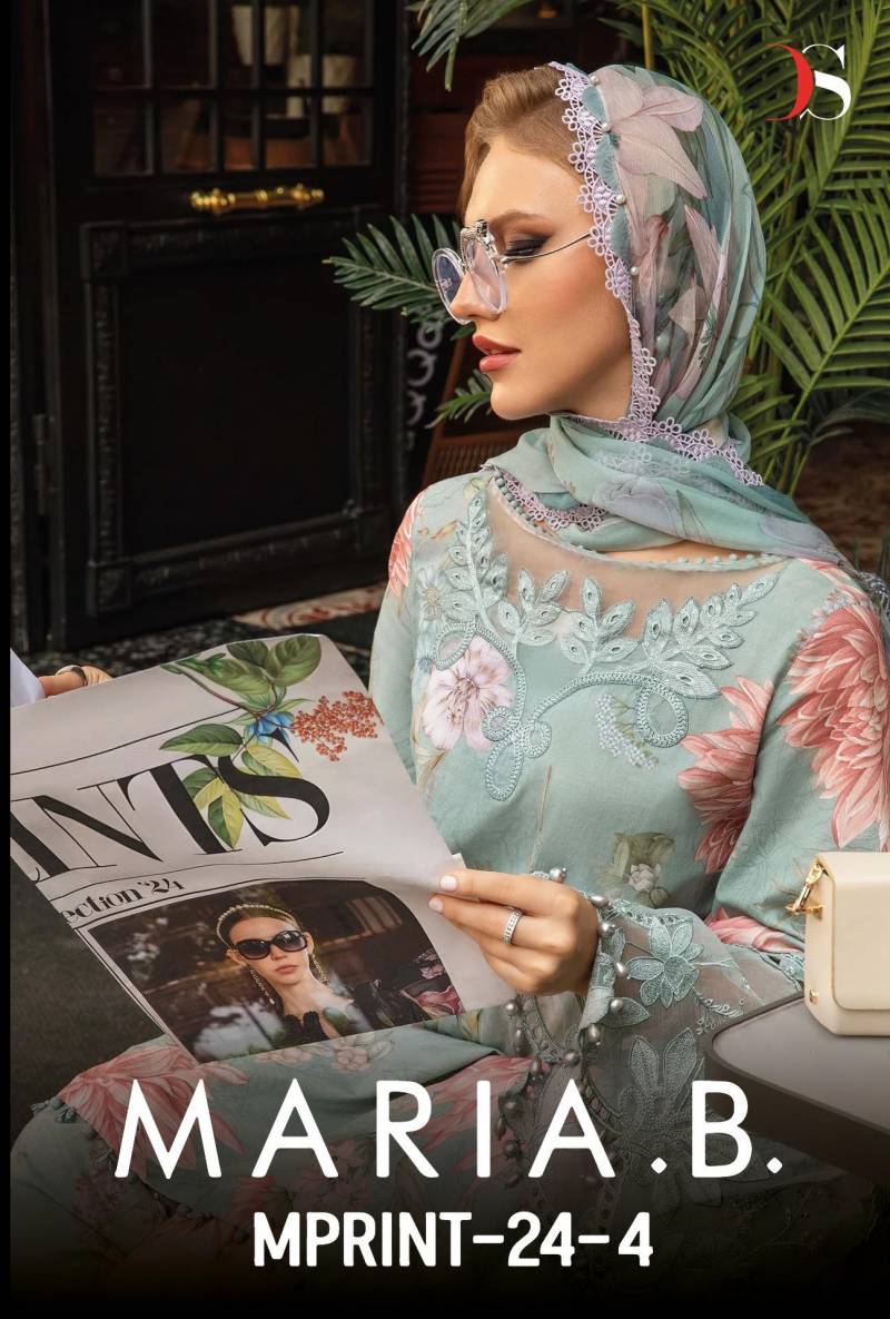 Deepsy Maria B MPrint 24 Vol 4 Chiffon Dupatta Pakistani Suit