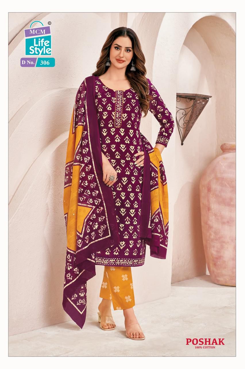 Mcm Poshak Vol 3 Cotton Dress Material Collection