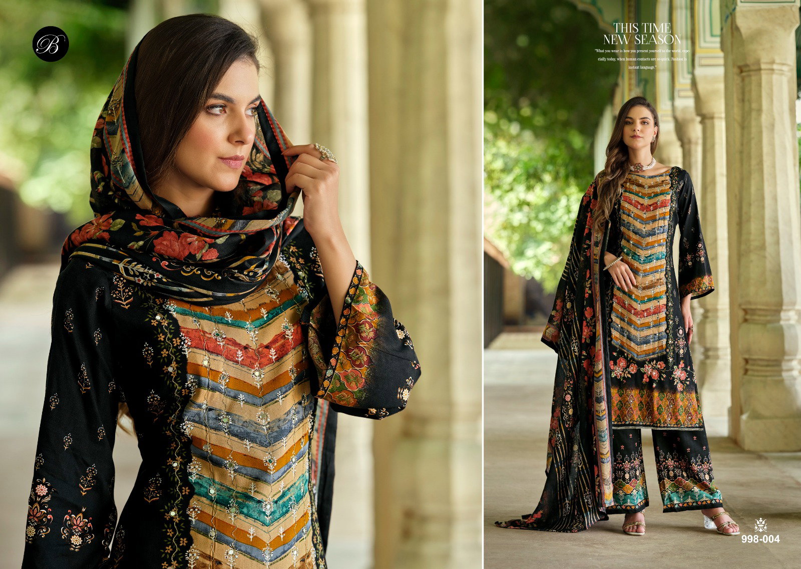Belliza Shaheen Digital Printed Dress Material Collection