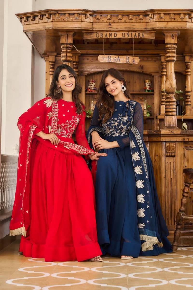 Anamika Vol 131 Faux Georgette Designer Gown Collection