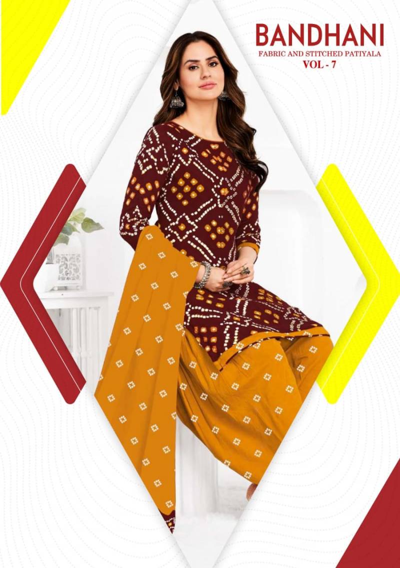 Ganpati Bandhani Vol 7 Cotton Dress Material Collection
