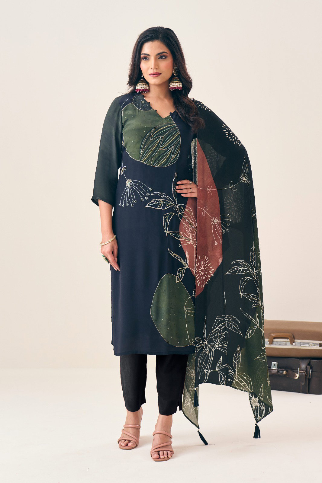 Label Khoj 9745 Kurti Bottom With Dupatta Collection