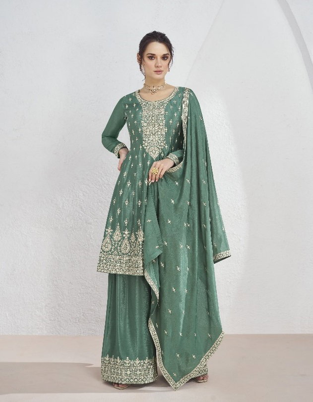 Aashirwad Volna Chinon Silk Designer Salwar Suit Collection