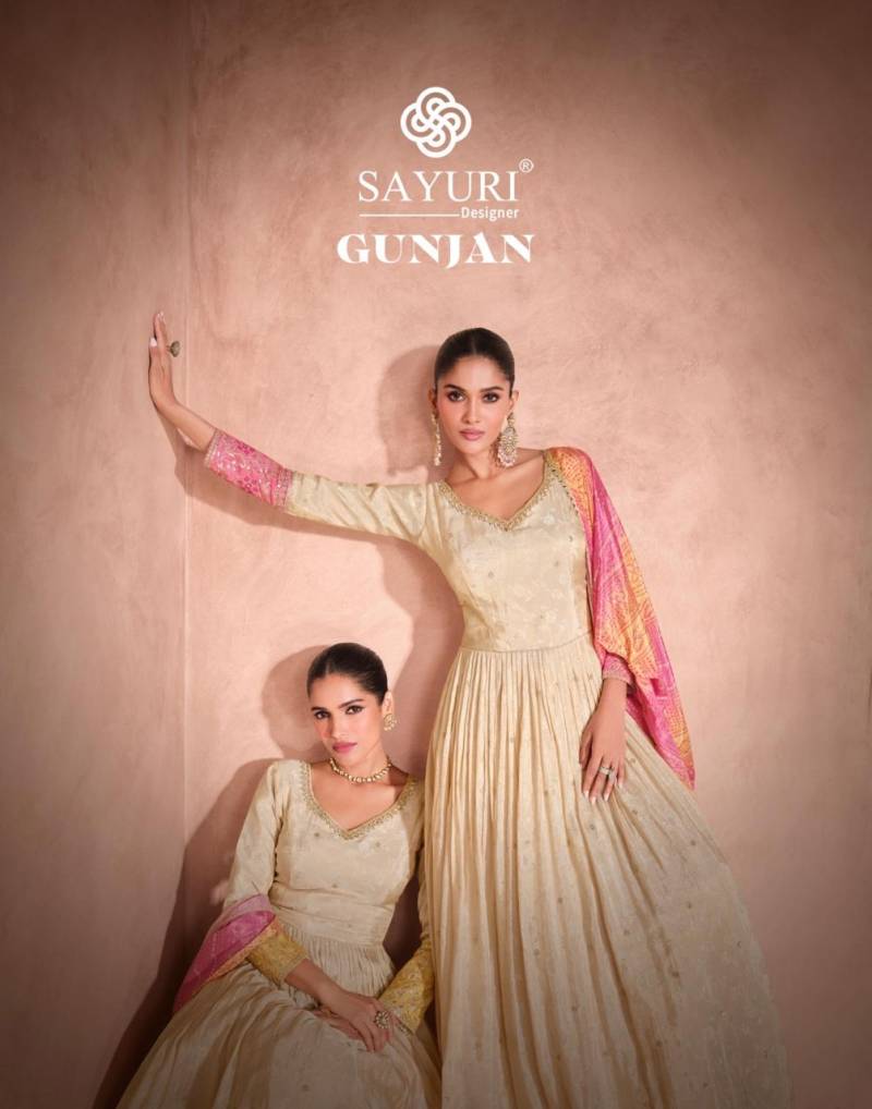 Sayuri Gunjan Designer Gown With Dupatta Collection