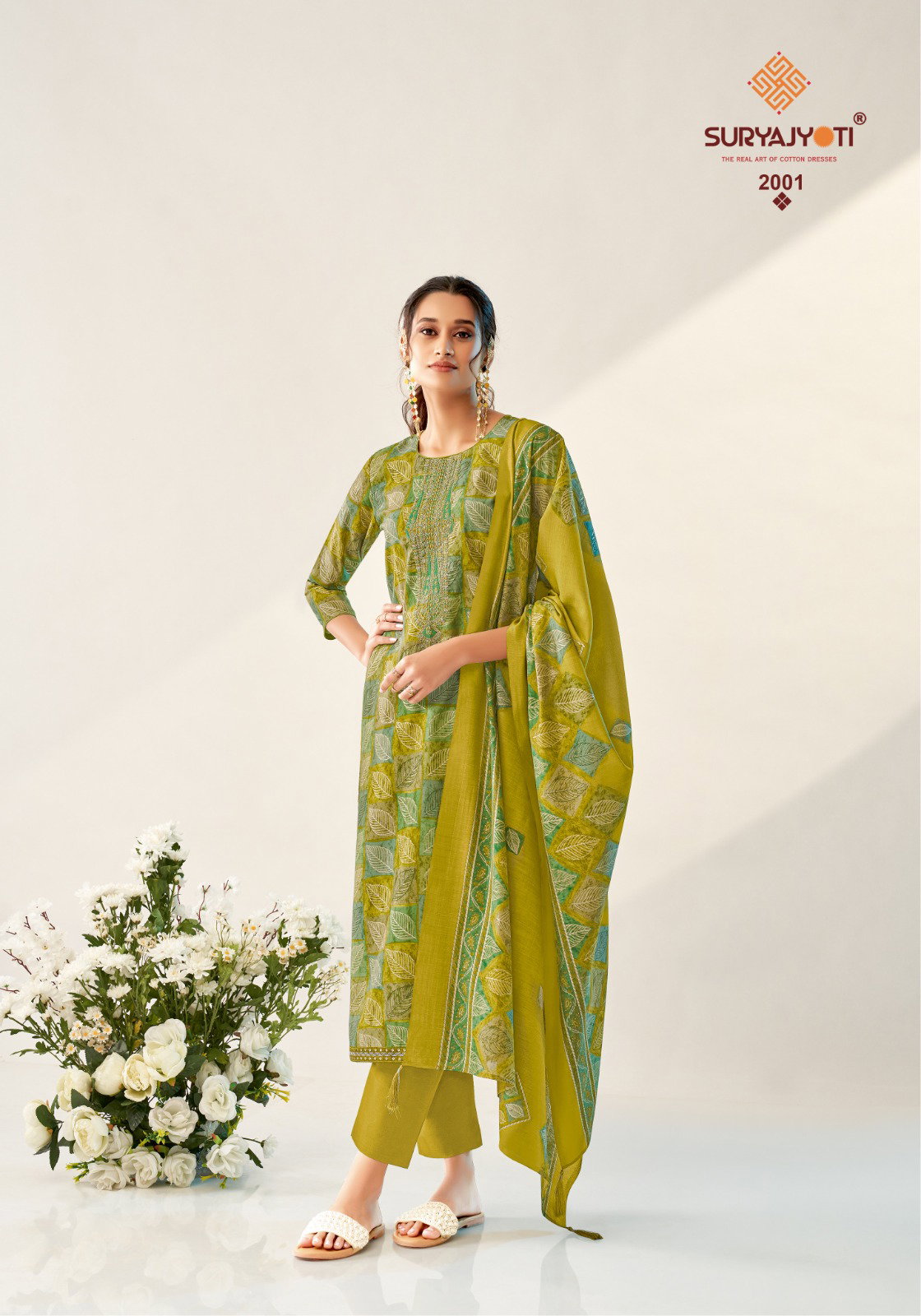 Suryajyoti Kora Vol 2 Embroidered Dress Material Collection