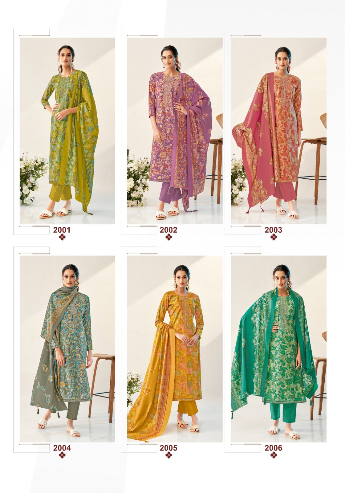 Suryajyoti Kora Vol 2 Embroidered Dress Material Collection