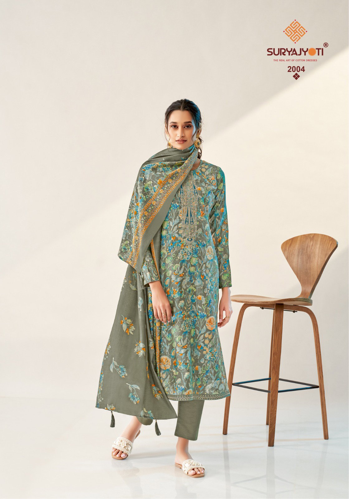 Suryajyoti Kora Vol 2 Embroidered Dress Material Collection