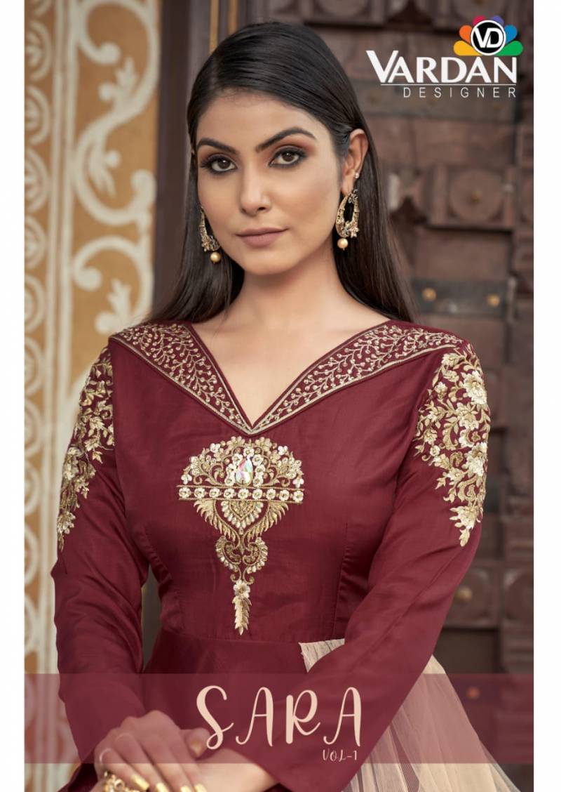 Vardan Sara Vol 1 Maslin Embroidered Gown Collection