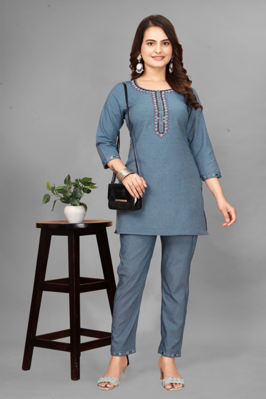 Falak Vol 13 Casual Cotton Office Wear Kurti With Bottom