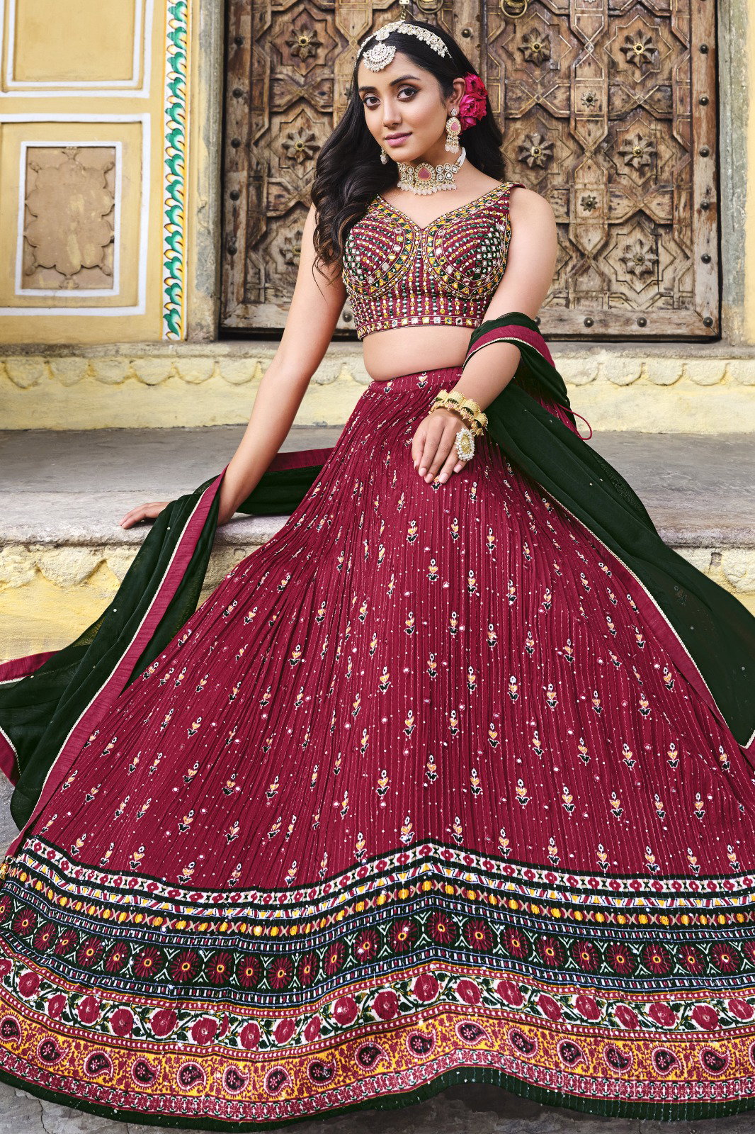 Titliya 01 Chinon Embroidered Lehenga Choli Collection