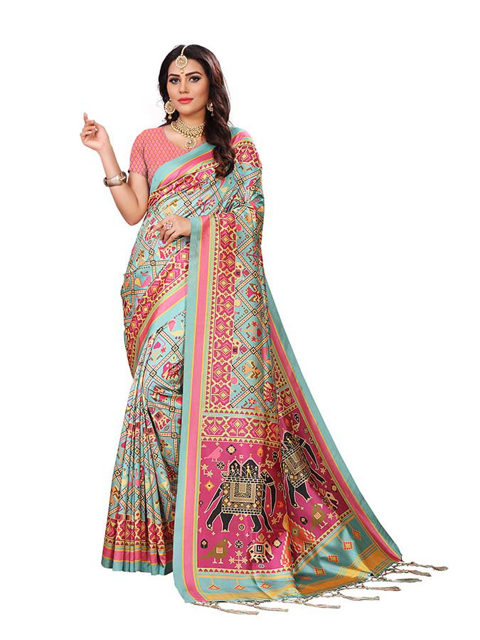 Patola Mix 01 Assam Silk Fancy Printed Saree Collection