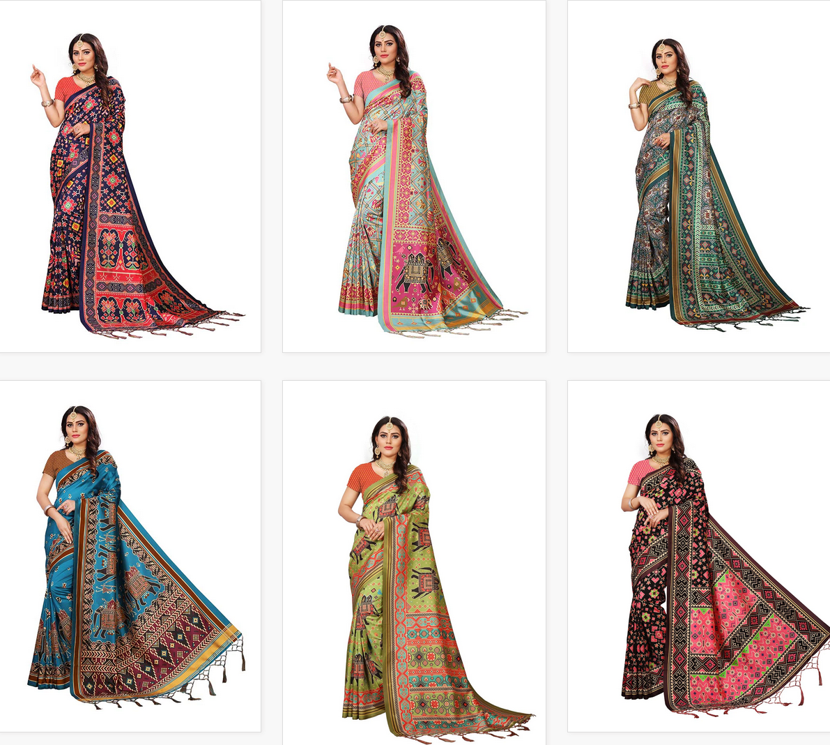 Patola Mix 01 Assam Silk Fancy Printed Saree Collection