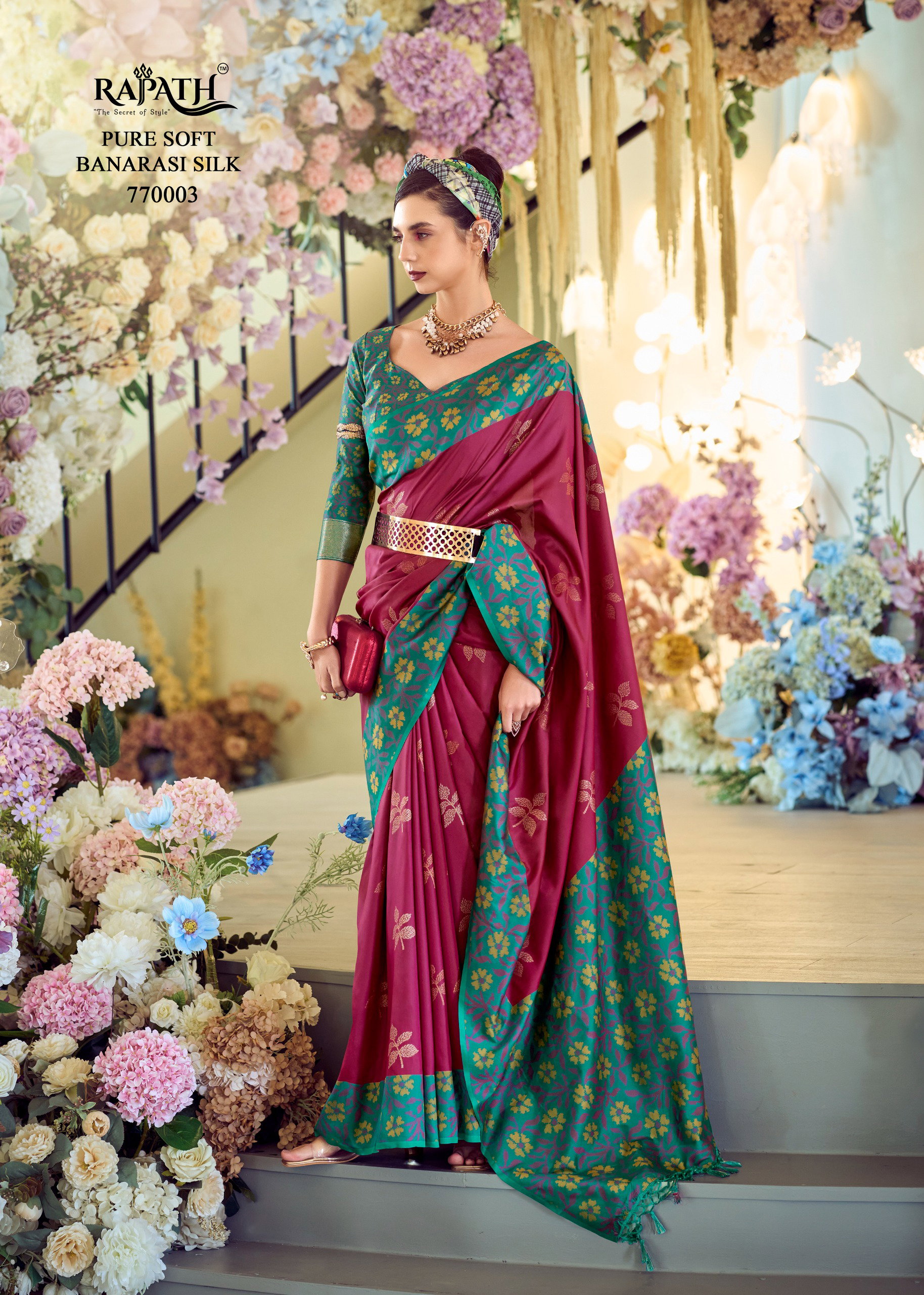 Rajpath Purple Martini silk saree