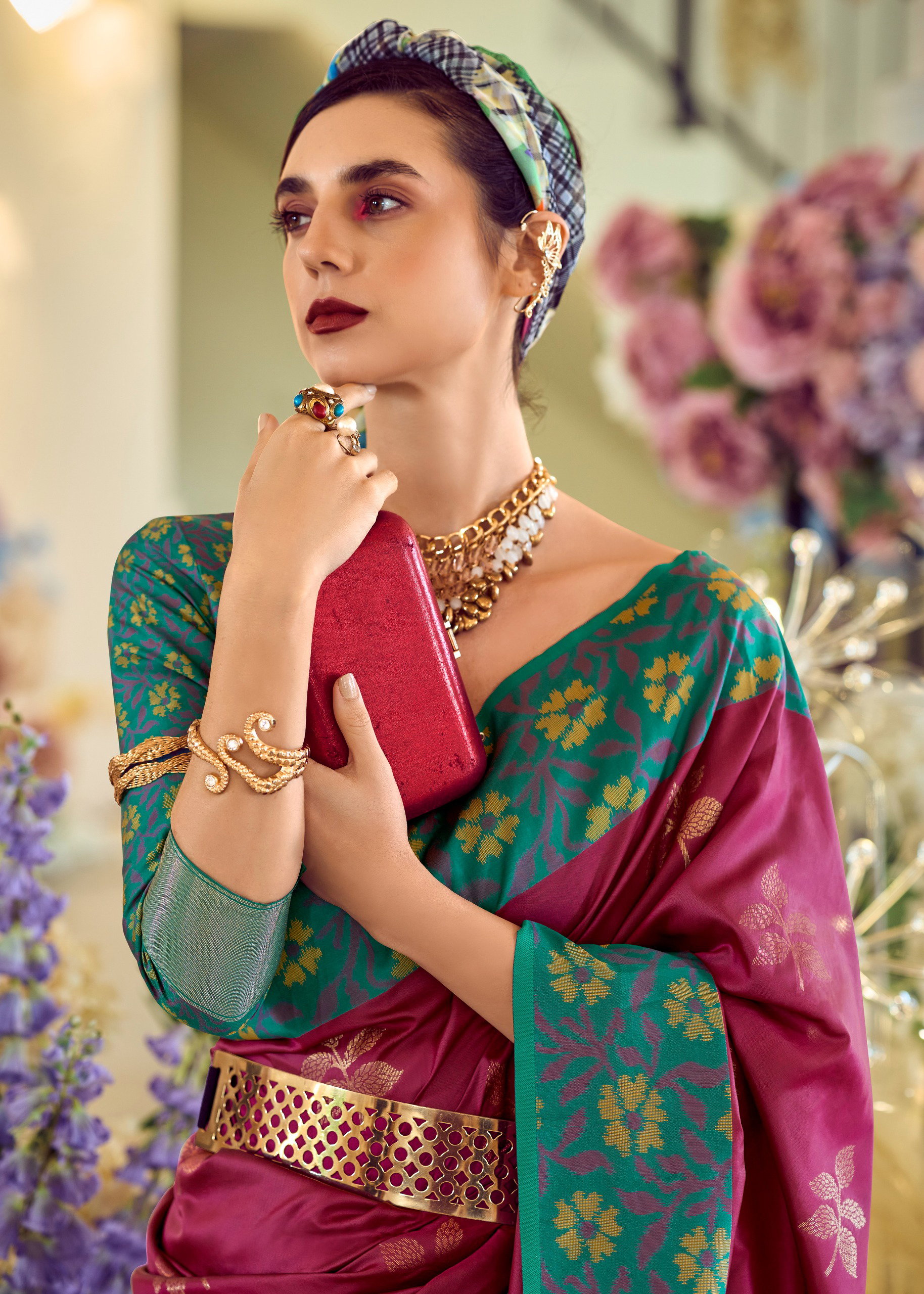Rajpath Purple Martini silk saree