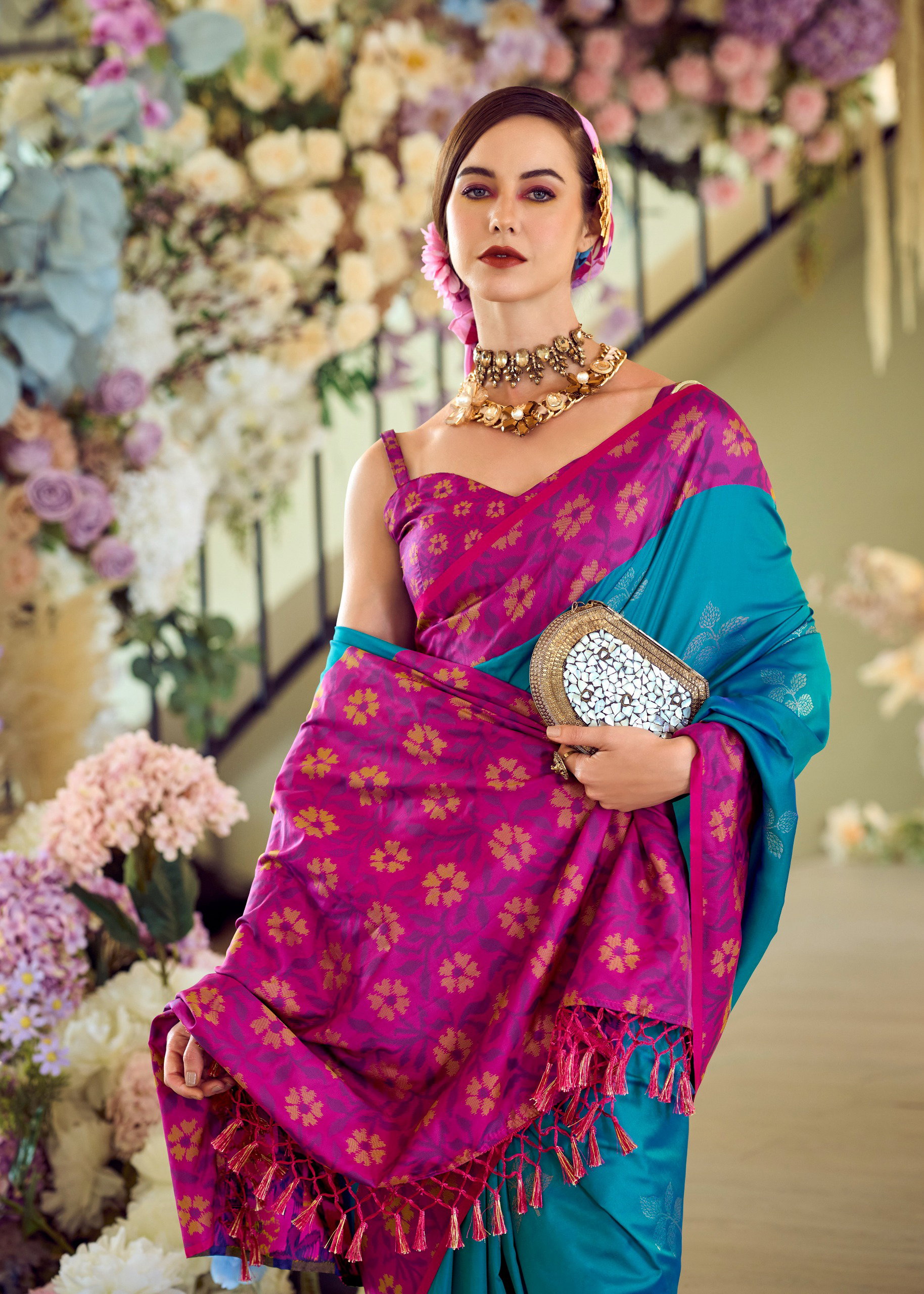 Rajpath Purple Martini silk saree