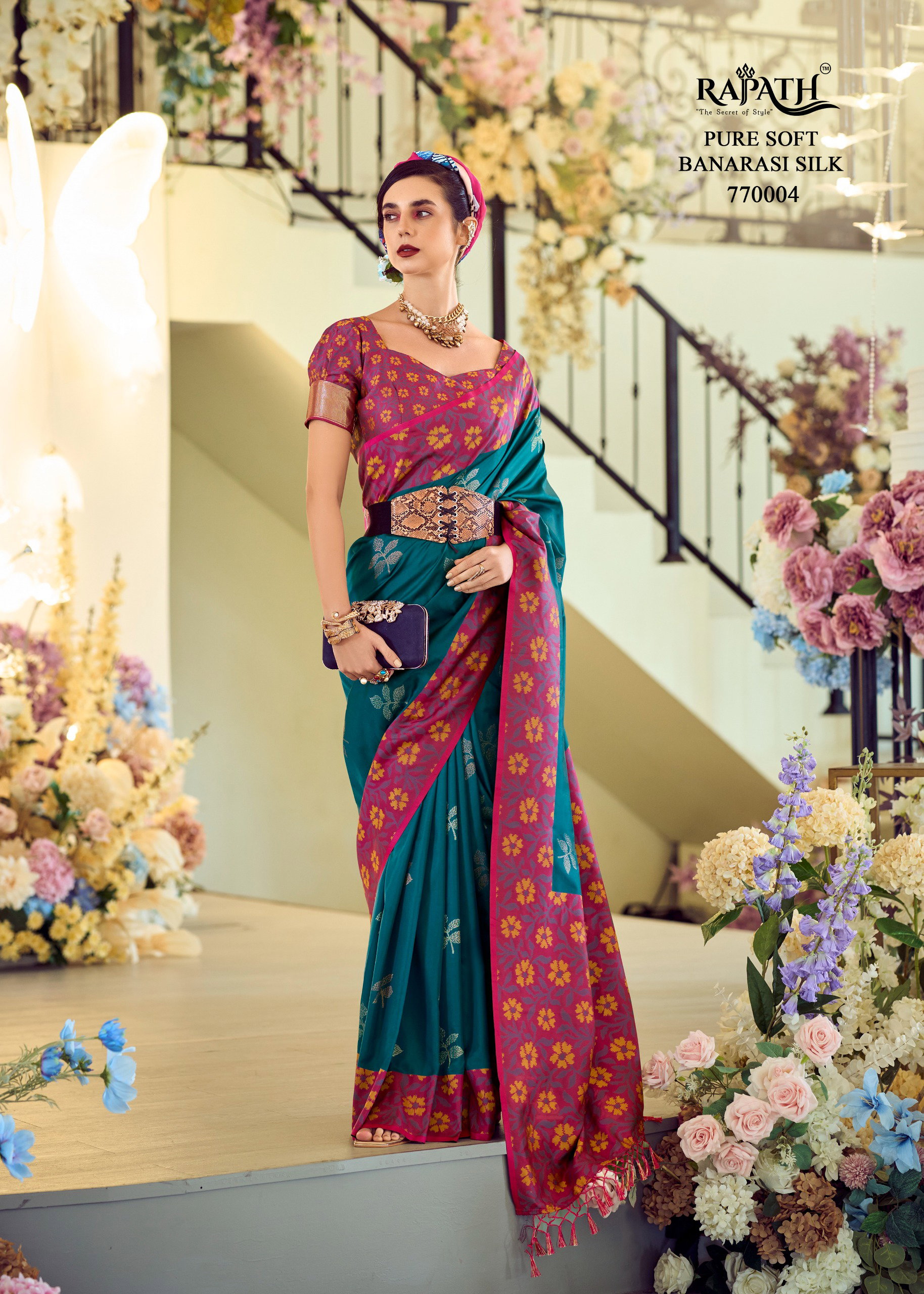 Rajpath Purple Martini silk saree